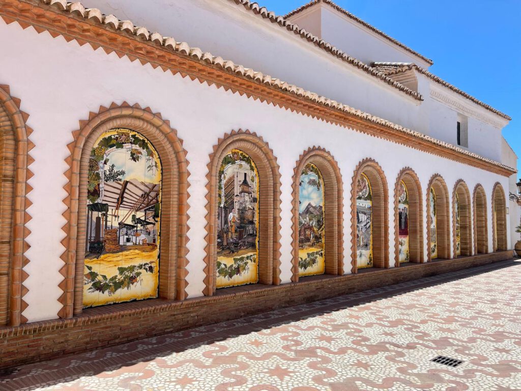 Plaza Almijara, the main square in Cómpeta with church and terraces