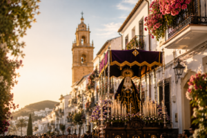 Semana Santa procession in Almuñécar, Andalusia, Spain